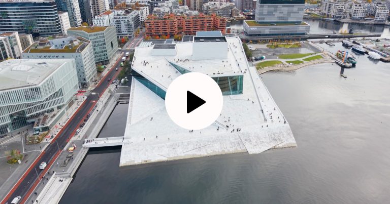 KTV Group cleans the Norwegian Opera house with a drone